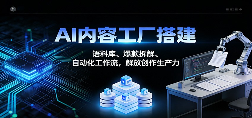 AI内容工厂搭建:语料库、爆款拆解、自动化工作流,解放创作生产力-心语项目网
