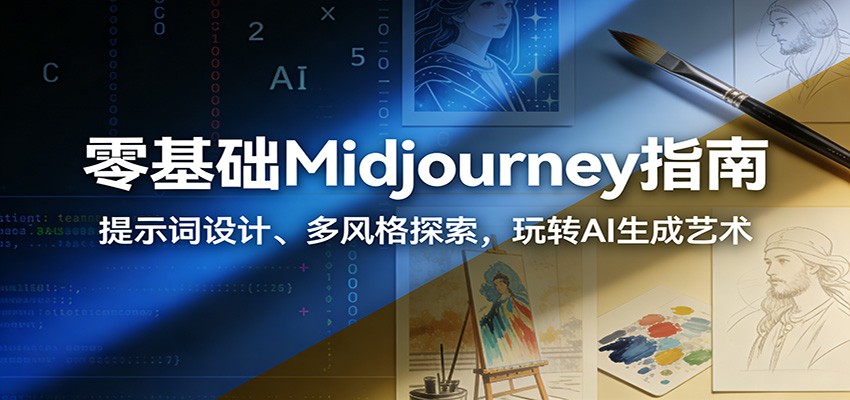 零基础Midjourney指南:提示词设计、多风格探索,玩转AI生成艺术-心语项目网