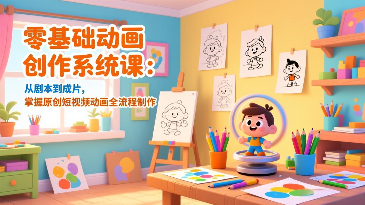 零基础动画创作系统课：从剧本到成片，掌握原创短视频动画全流程制作-心语项目网