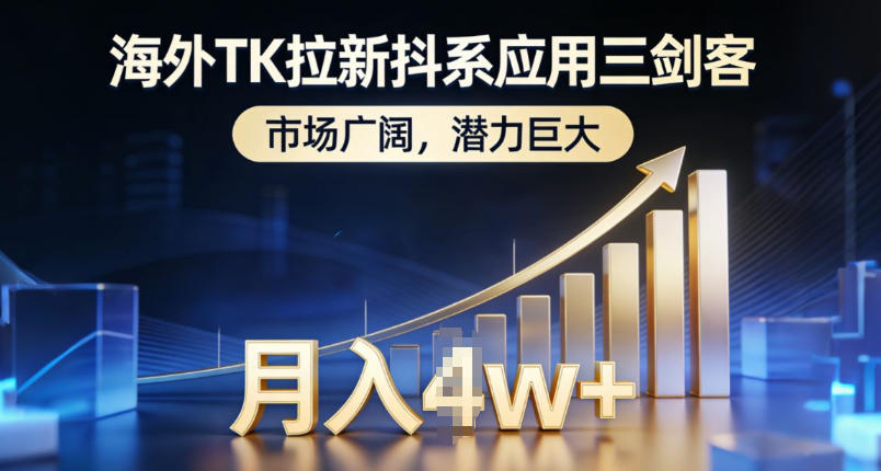 海外TK拉新抖系应用三剑客，市场广阔，潜力巨大，月入1w+-心语项目网