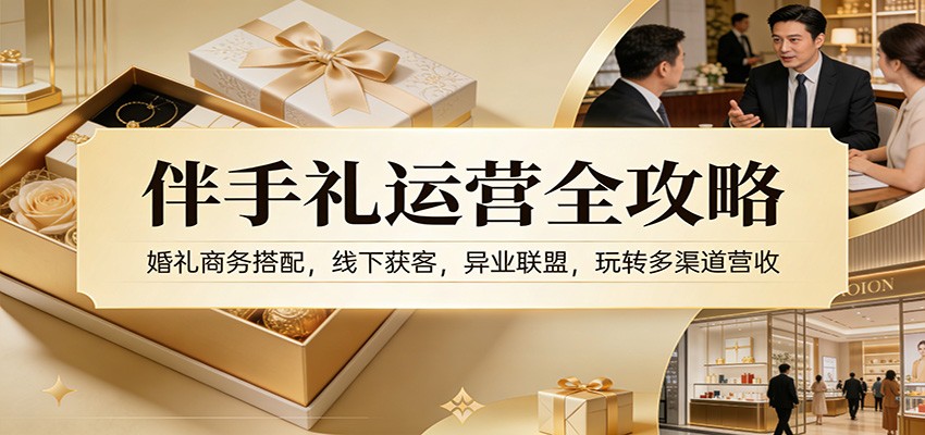 伴手礼运营全攻略:婚礼商务搭配,线下获客,异业联盟,玩转多渠道营收-心语项目网