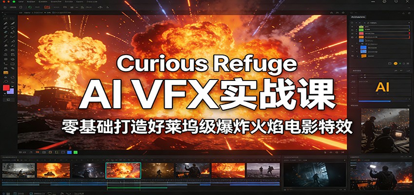 Curious Refuge AI VFX实战课,零基础打造好莱坞级爆炸火焰电影特效-心语项目网