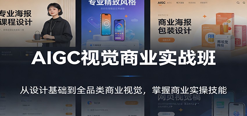 AIGC视觉商业实战班:从设计基础到全品类商业视觉,掌握商业实操技能-心语项目网