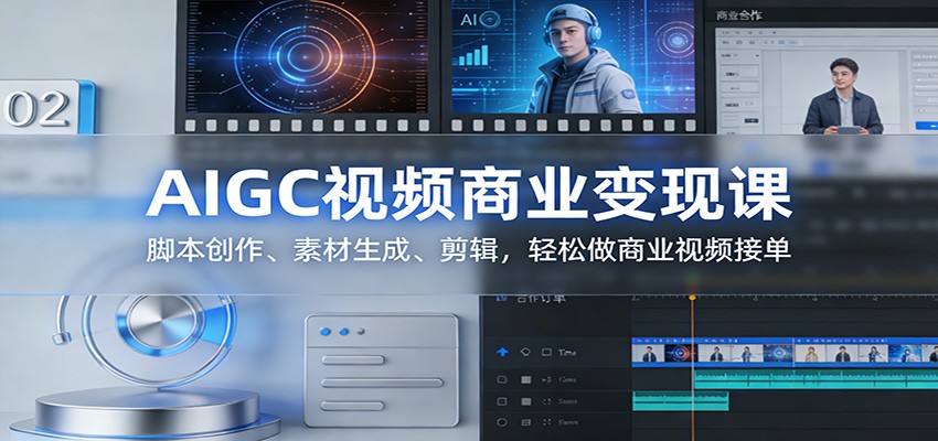 AIGC视频商业变现课:脚本创作、素材生成、剪辑,轻松做商业视频接单-心语项目网