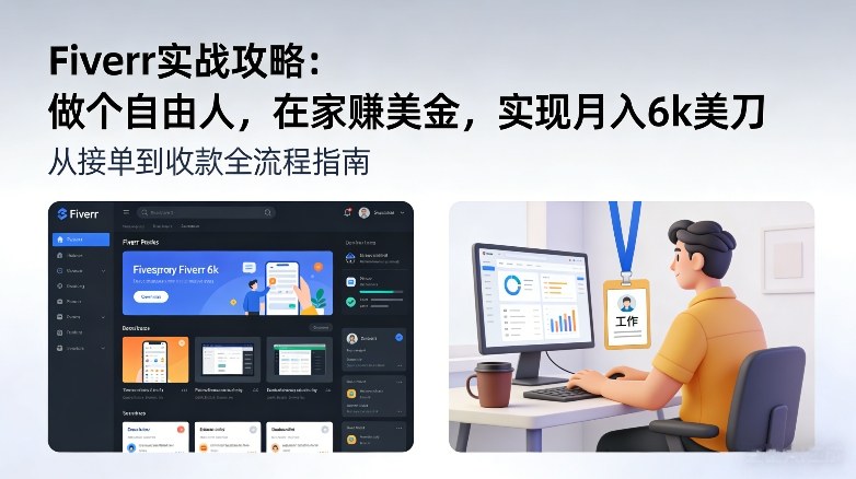 Fiverr实战攻略，做个自由人，在家賺美金，实现月入6k美刀-心语项目网