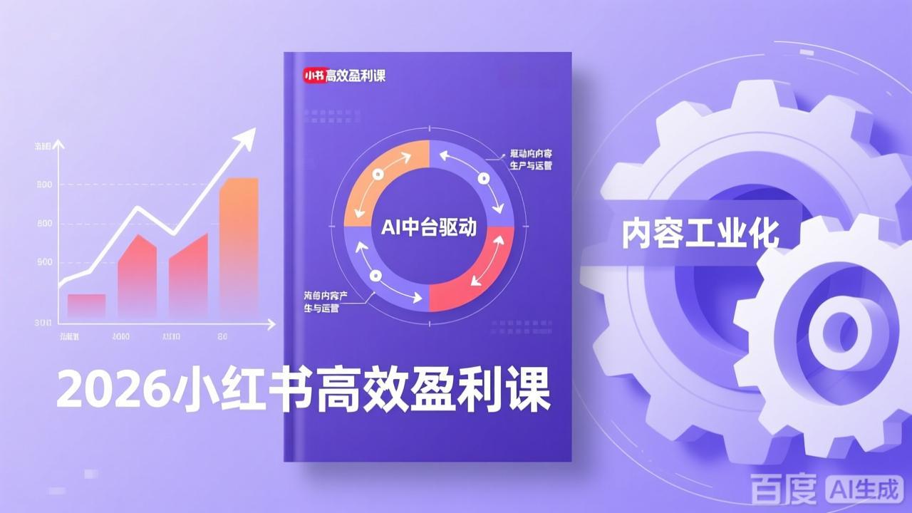 2026小红书高效盈利课，流量双引擎+内容工业化+AI中台驱动，构建可复制的千万级营收模型-心语项目网