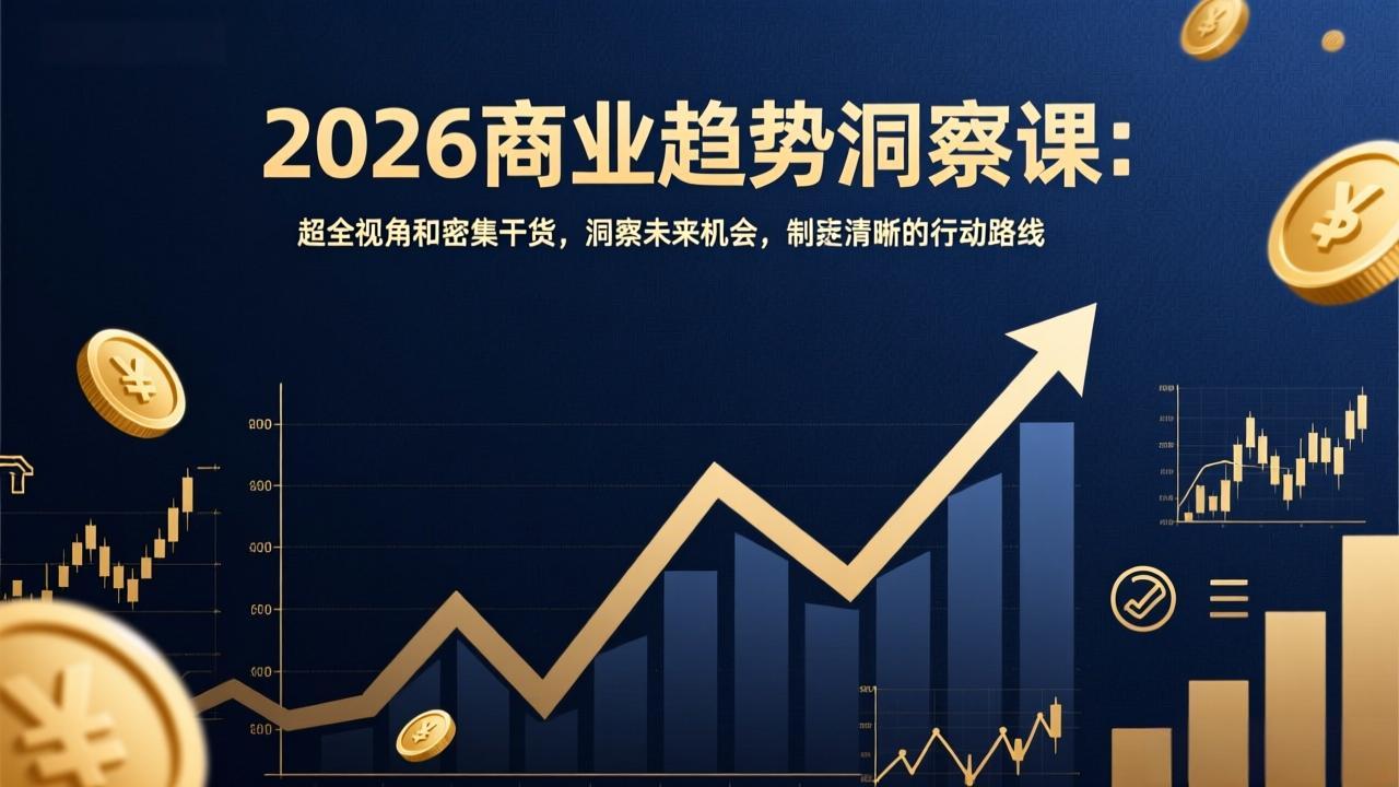 2026商业趋势洞察课：超全视角和密集干货，洞察未来机会，制定清晰的行动路线-心语项目网