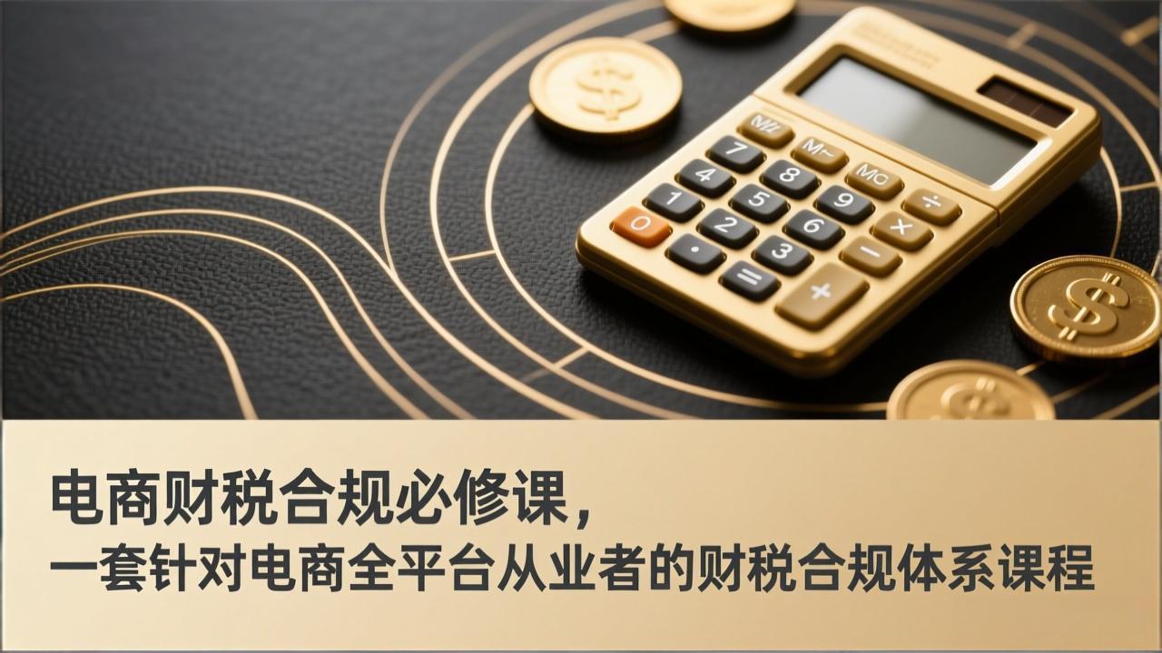 电商财税合规必修课，是一套针对电商全平台从业者的财税合规体系课程-心语项目网