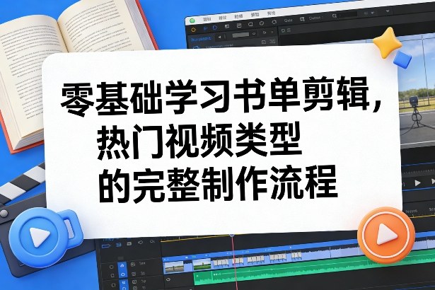 零基础学习书单剪辑，热门视频类型的完整制作流程(更新2026)-心语项目网