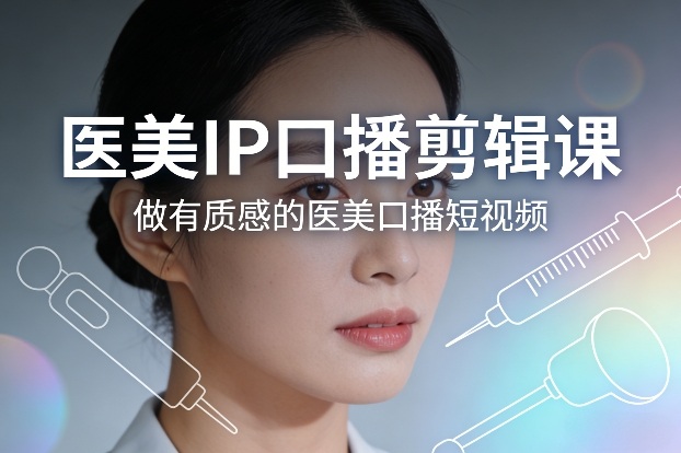 医美IP口播剪辑课，做有质感的医美口播短视频-心语项目网