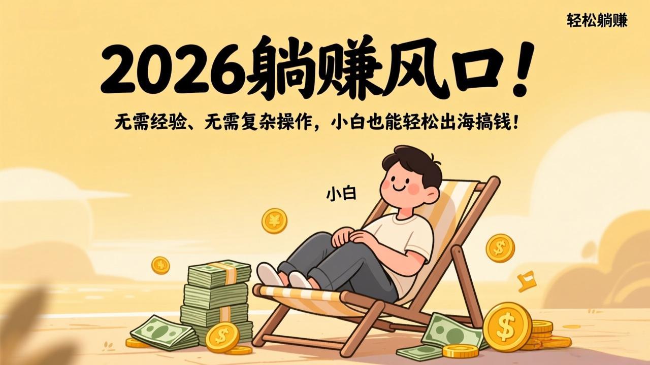 2026躺赚风口！无需经验、无需复杂操作，小白也能轻松出海搞钱！-心语项目网