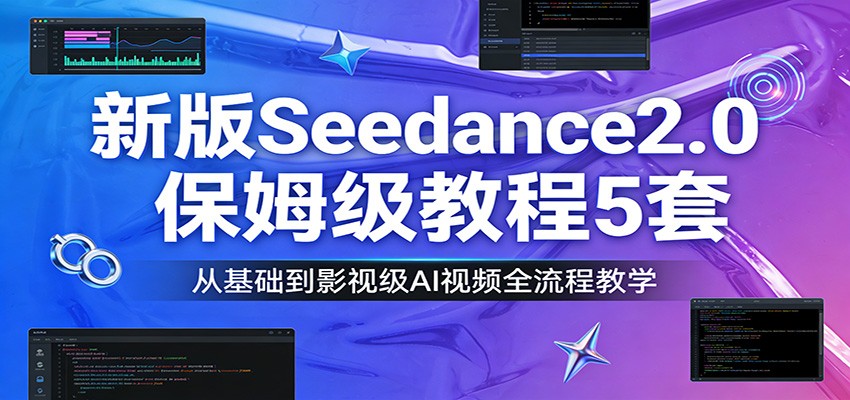 新版Seedance2.0保姆级教程5套:从基础到影视级AI视频全流程教学-心语项目网