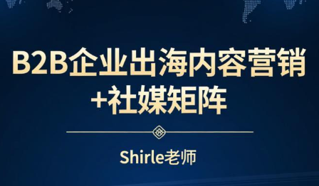 shirle老师·B2B企业出海内容营销+社媒矩阵-心语项目网