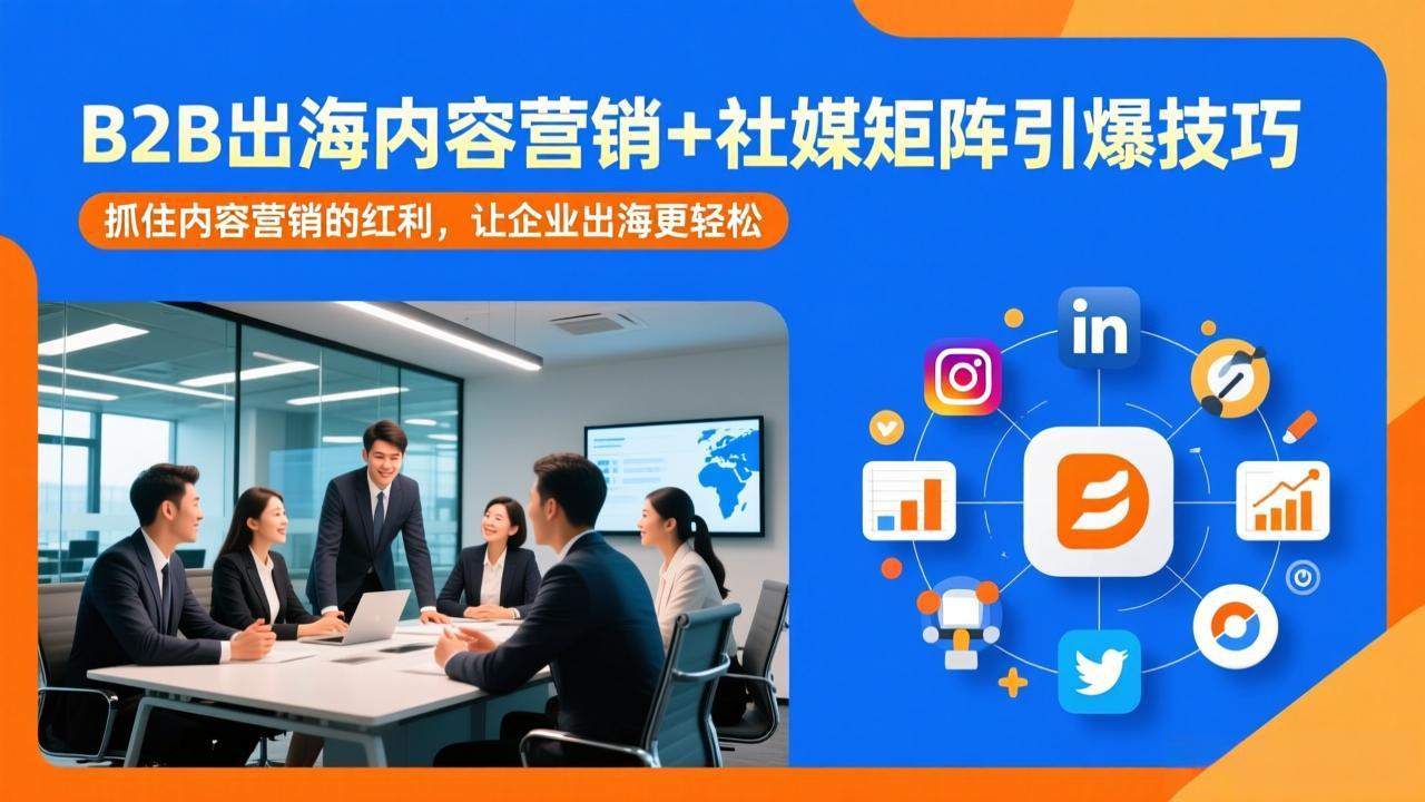 B2B出海内容营销+社媒矩阵引爆技巧：抓住内容营销的红利，让企业出海更轻松-心语项目网