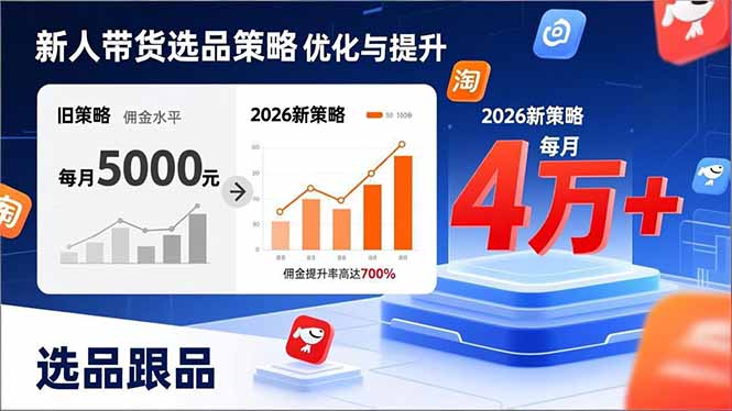 新人带货别瞎选品！这套2026全新选品跟品策略，让我的佣金从0做到每月4万+-心语项目网