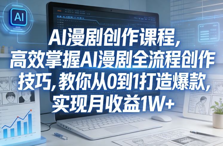 某社群AI漫剧创作课程，高效掌握AI漫剧全流程创作技巧，教你从0到1打造爆款，实现月收益1W+-心语项目网