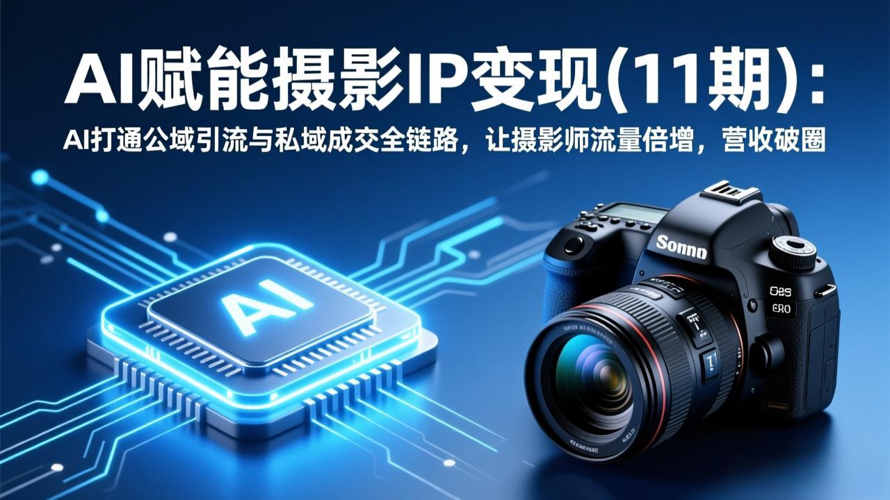 AI赋能摄影IP变现(11期-心语项目网