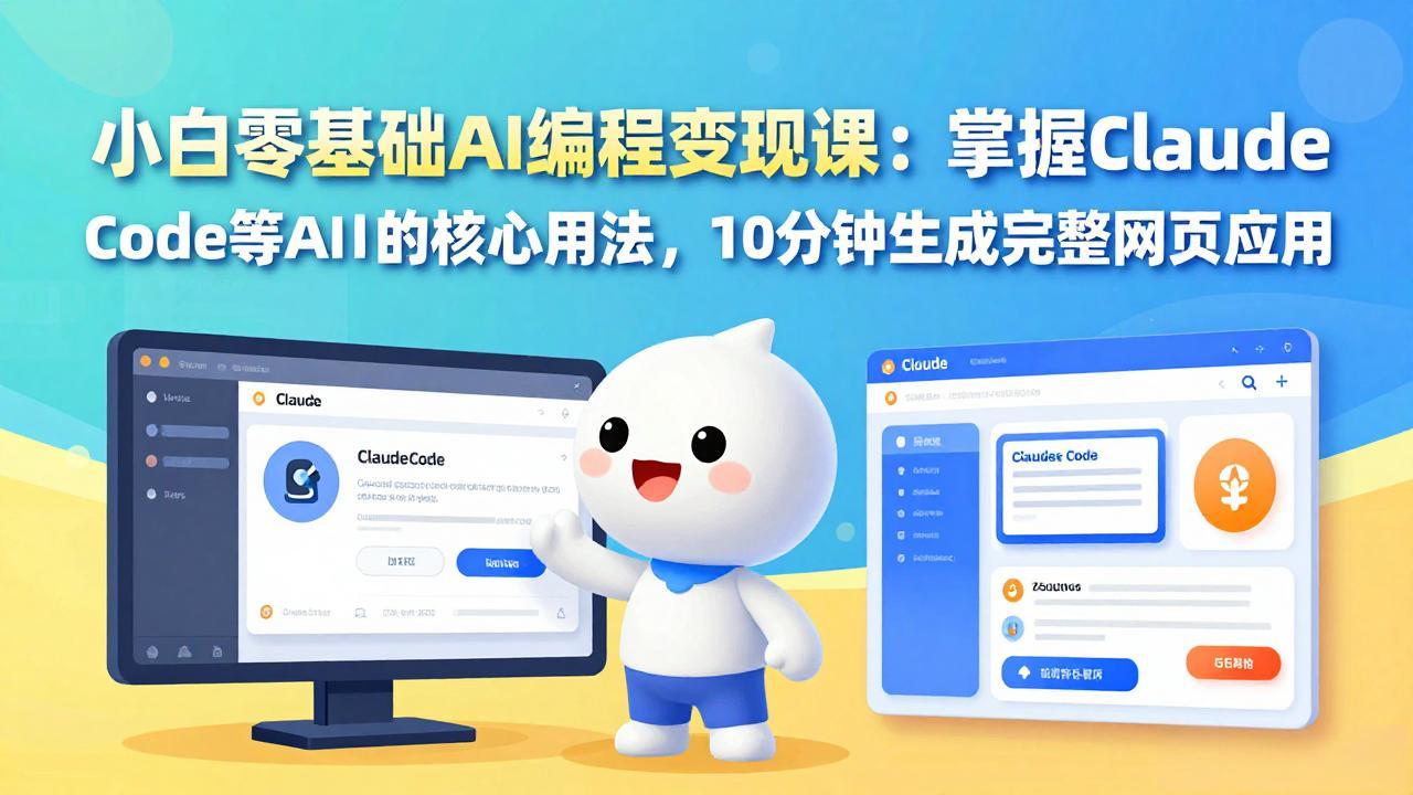 小白零基础AI编程变现课：掌握Claude Code等AI工具的核心用法，10分钟生成完整网页应用-心语项目网