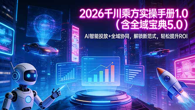 2026 千川乘方实操手册 1.0(含全域宝典 5.0-心语项目网