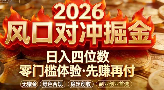 2026美金对冲套利，无赠金对冲策略保驾护航，低门槛易上手实操。单人单日收益2000+-心语项目网
