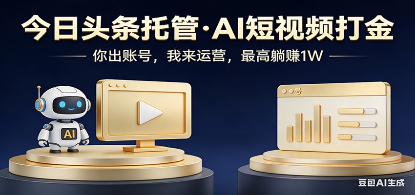 头条号AI托管，我提供作品，你提供账号，每天5分钟发布，小白躺赚3000+-心语项目网
