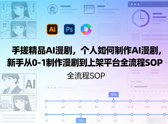 手搓精品AI漫剧，个人如何制作AI漫剧，新手从0-1制作漫剧到上架平台全流程SOP-心语项目网