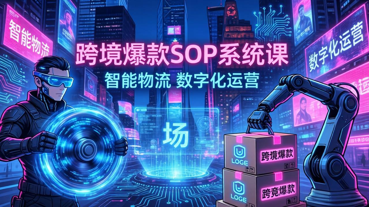 跨境爆款SOP系统课，“内容飞轮+精准投放+AI自动化”为核心，拆解“人×货×场”黄金公式-心语项目网
