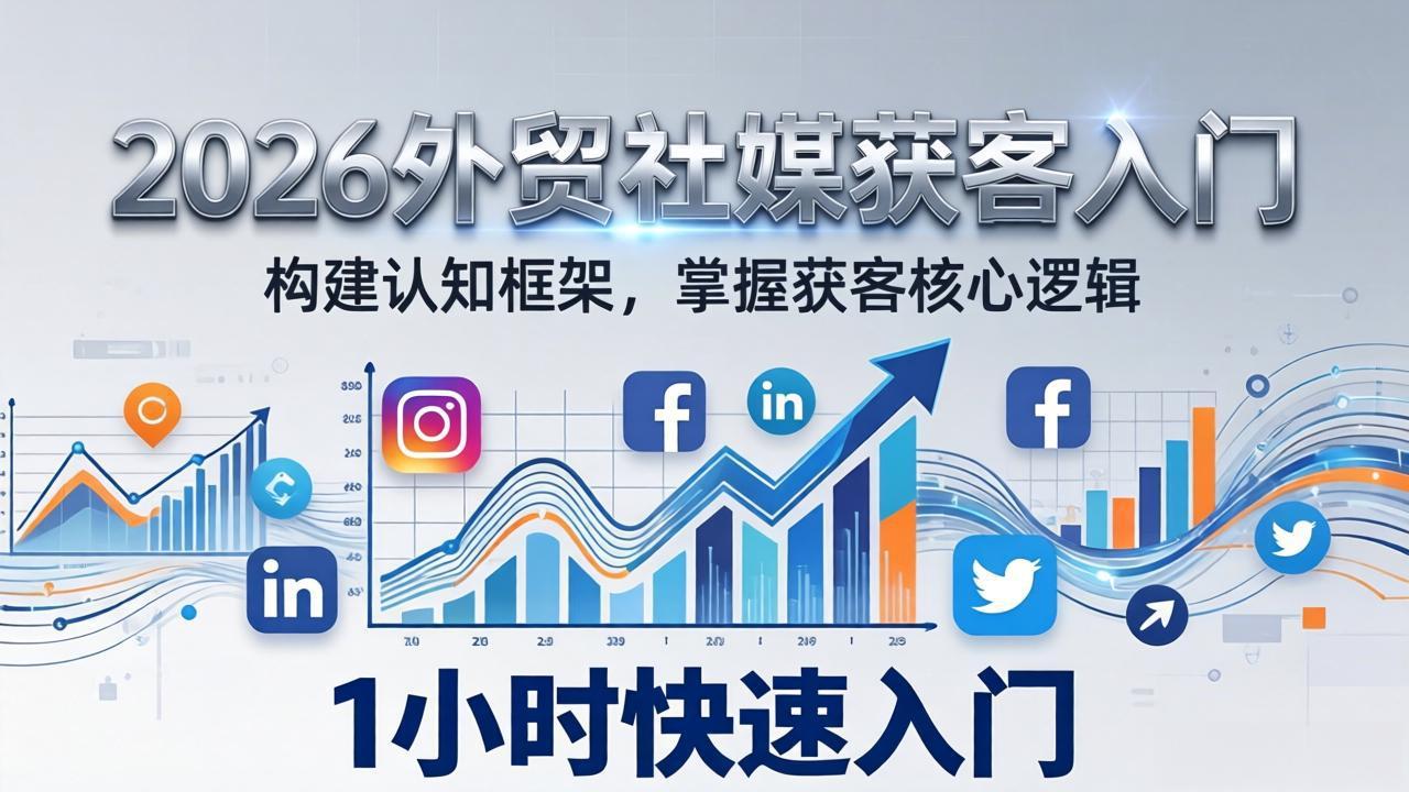 2026 外贸社媒获客入门：1小时搭建认知框架，新手快速开启社媒获客之路-心语项目网