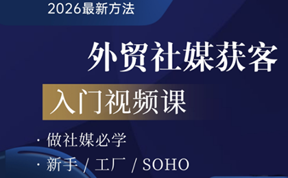 2026外贸社媒获客入门课-心语项目网