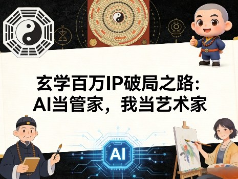 玄学百万IP破局之路：AI当管家，我当艺术家-心语项目网