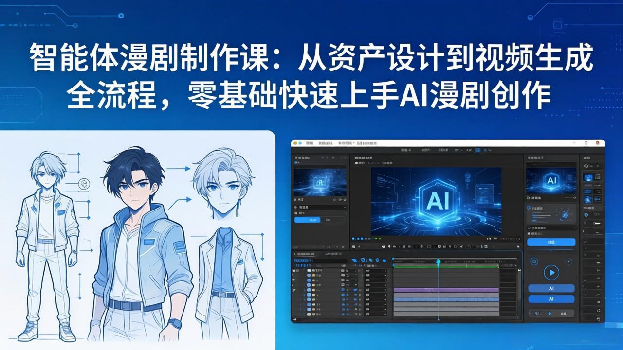 智能体漫剧制作课：从资产设计到视频生成全流程，零基础快速上手AI漫剧创作-心语项目网