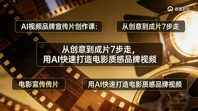 AI视频品牌宣传片创作课：从创意到成片7步走，用AI快速打造电影质感品牌视频-心语项目网