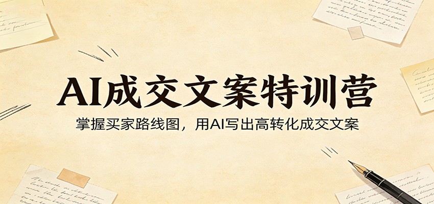 AI成交文案特训营：掌握买家路线图，用AI写出高转化成交文案-心语项目网