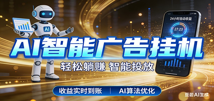 智能广告挂机新时代，利用碎片化时间实现稳定被动收益，AI帮你持续盈利-心语项目网