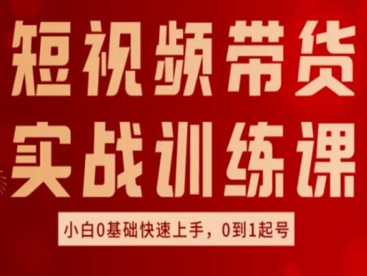 短视频带货实战训练课，好物分享实操，小白0基础快速上手，0到1起号-心语项目网