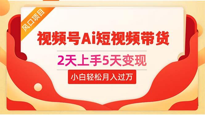 2天上手5天变现视频号Ai短视频带货0粉丝0基础小白轻松月入过万-心语项目网