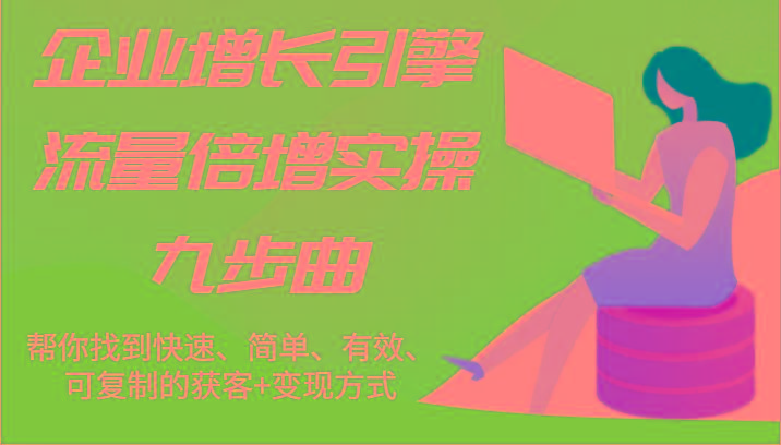 企业增长引擎流量倍增实操九步曲，帮你找到快速、简单、有效、可复制的获客+变现方式-心语项目网