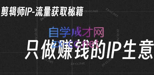 小钱老师·剪辑师个人ip流量思维与运营策略课-心语项目网