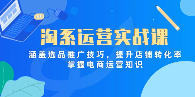 淘系运营实战课，涵盖选品推广技巧，提升店铺转化率，掌握电商运营知识-心语项目网