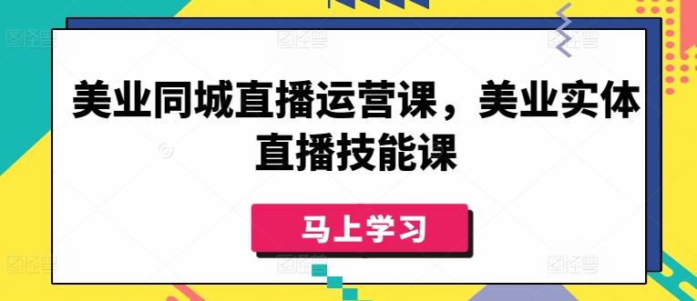 美业同城直播运营课，美业实体直播技能课-心语项目网