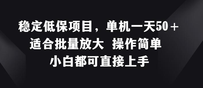稳定低保项目，单机一天50+适合批量放大 操作简单 小白都可直接上手【揭秘】-心语项目网