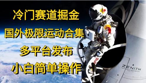 冷门赛道掘金，国外极限运动视频合集，多平台发布，小白简单操作-心语项目网