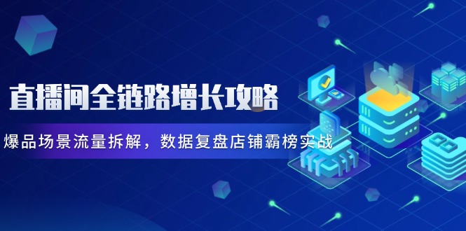 直播间全链路增长攻略，爆品场景流量拆解，数据复盘店铺霸榜实战-心语项目网
