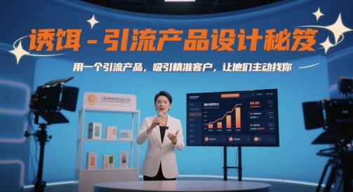 诱饵-引流产品设计秘笈，用一个引流产品，吸引精准客户，让他们主动找你-心语项目网