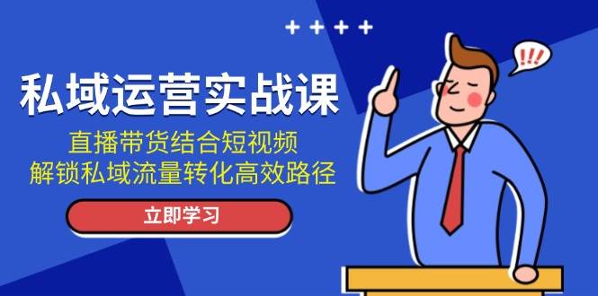 私域运营实战课：直播带货结合短视频，解锁私域流量转化高效路径-心语项目网
