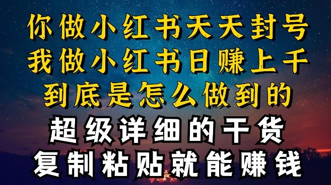 都知道小红书能引流私域变现，可为什么我能一天引流几十人变现上千，但你却频频封号违规被限流【揭秘】-心语项目网