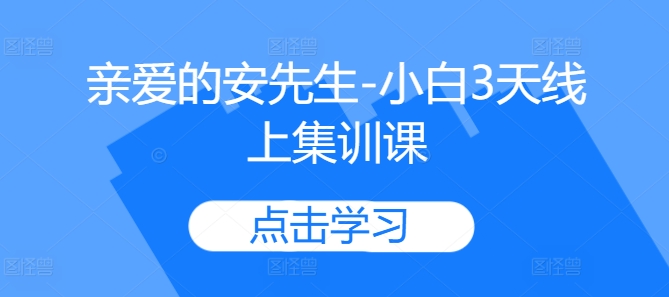 亲爱的安先生-小白3天线上集训课-心语项目网