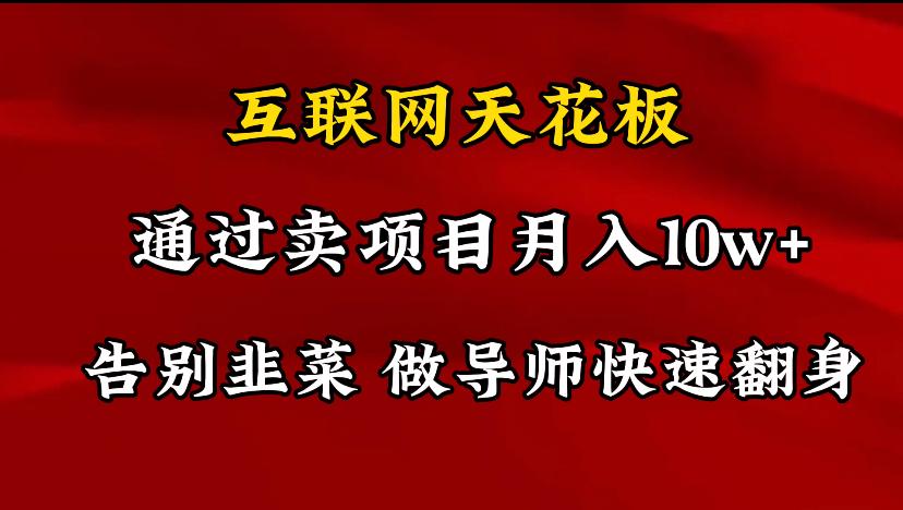 导师训练营互联网的天花板，让你告别韭菜，通过卖项目月入10w+，一定要…-心语项目网