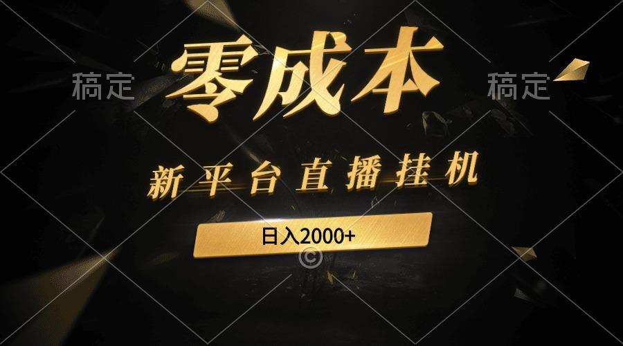 (9841期)新平台直播挂机最新玩法，0成本，不违规，日入2000+-心语项目网