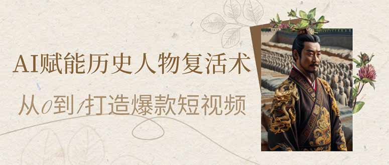 AI赋能历史人物复活术：从0到1打造爆款短视频-心语项目网